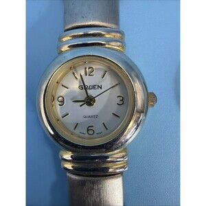 Vintage Gruen Watch Womens Silver Tone Stainless Steel Classic White Dial